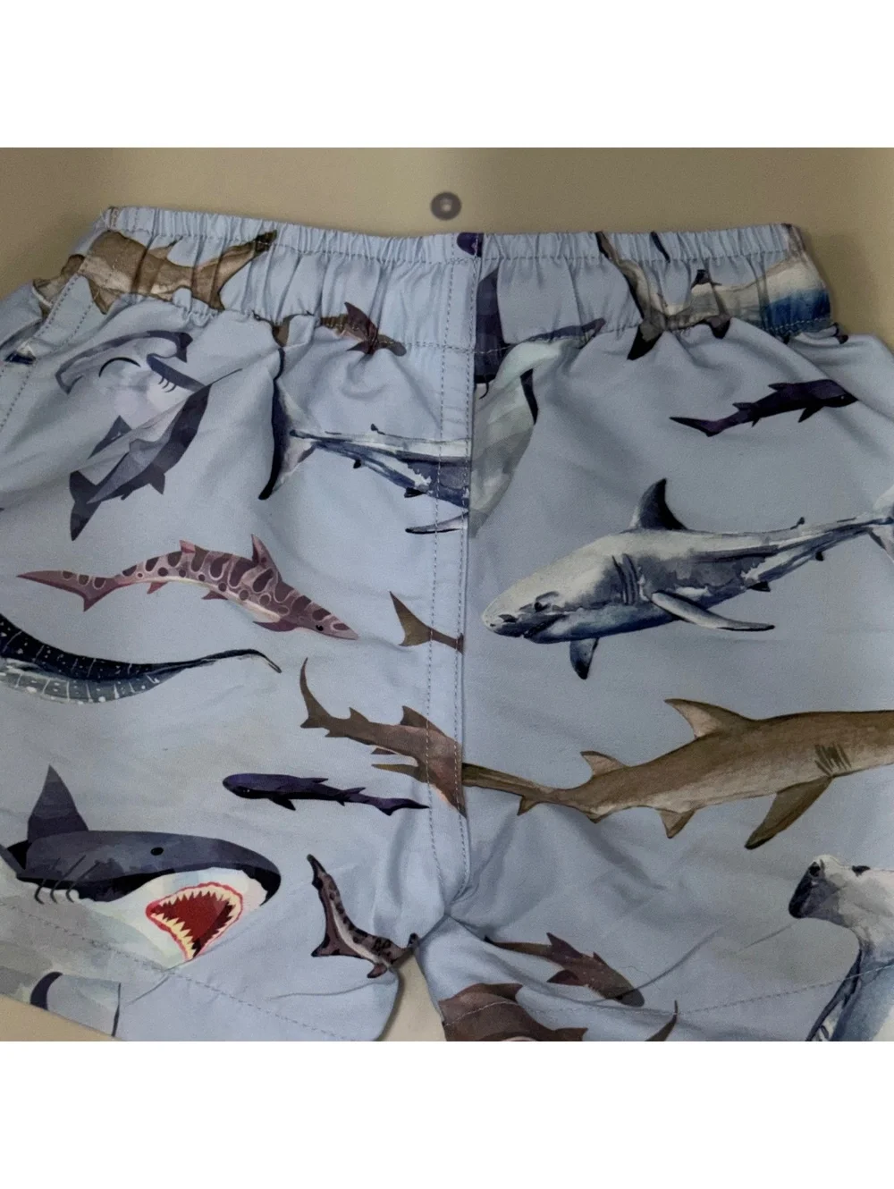 Posh Peanut Baby Shark Swim Trunks 6-12M Blue